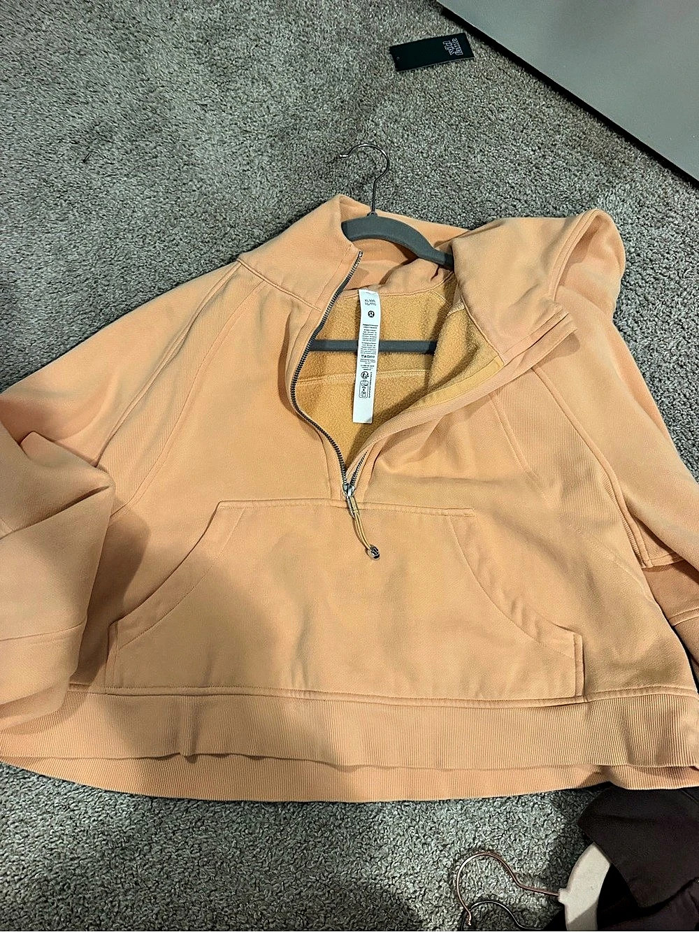 Lululemon Scuba Oversized 1/2 Zip Hoodie Orange